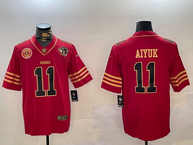 Men San Francisco 49ers #11 Aiyuk Red Gold 2024 Nike Limited NFL Jersey style 12305->san francisco 49ers->NFL Jersey